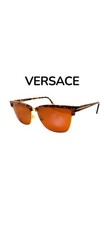 Occhiali da sole UOMO donna vintage anni 90 ovale VERSACE V4 MADE ITALY oro