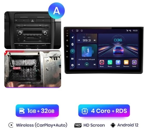 Radio din per - audi, b6