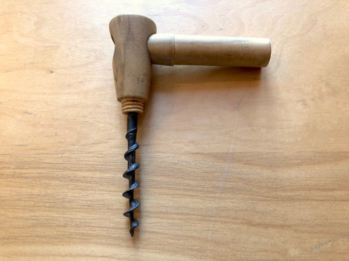 Cavatappi legno con tappo a - in,