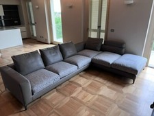  Divano Andersen Minotti, grigio, 100% pelle, condizioni ottime.