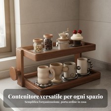 Scaffale portabicchieri legno - portabicchieri,