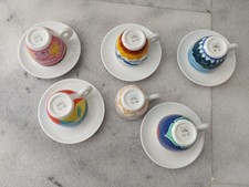 ILLY COLLECTION  1993 SIMONE MEENTZEN RICHARD GINORI 6 TAZZINE E 5 PIATTINI