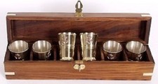 Bicchierino da Shottini Set 6er Stamper IN Edelholzkasten Liquore