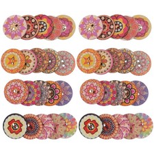  100 Pcs Bottoni Di Legno Per