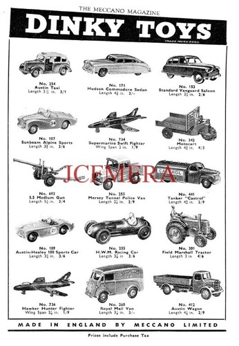 Dinky toys models sunbeam - models,