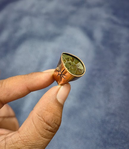 Anello rame puro fossile - in,