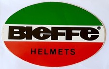 VECCHIO ADESIVO MOTO / Old Sticker BIEFFE HELMETS CASCHI (cm 11 x 7)