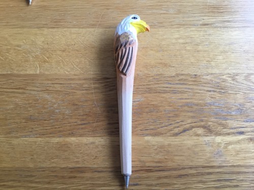 Hand carved bird pen - hand,