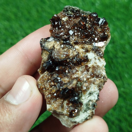 Esemplare vesuvianite su - esemplare, di