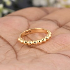 Anello elegante ottone sfera