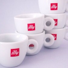 NEW 6 Tazzina Illy espresso cup logo classico rosso