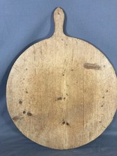 Tagliere Legno Vintage Tedesco Artigianale Diametro 54 Cm Guide Posteriori