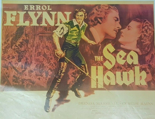 Poster vintage errol - errol, flynn