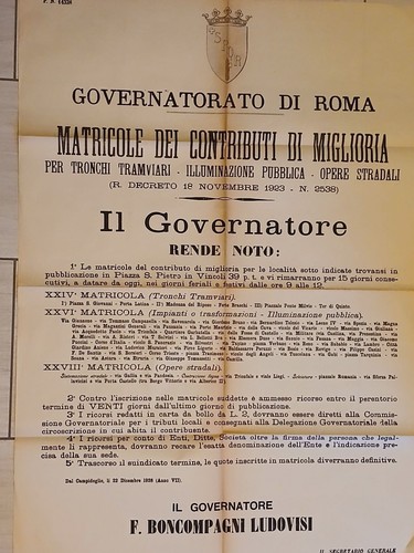 Manifesto originale roma - originale, 1929