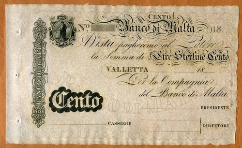 Malta banco 100 - malta,,