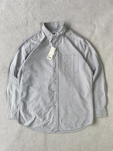 Camicia oxford uniqlo grigia - camicia,