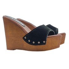 Zeppe con fascia nera in