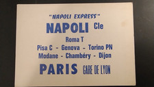 CARTELLO TRENO  NAPOLI  PARIGI GARE DE LYON