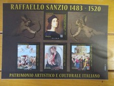 italia 2020 foglietto raffaello sanzio Bzona2 50g
