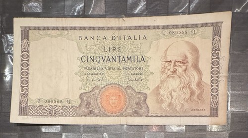 50000 lire leonardo - lire, 19