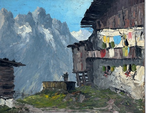 Dipinto antico paesaggio - dipinto,