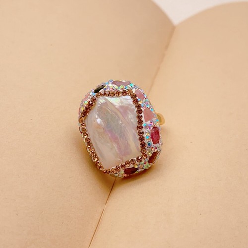 Anello tormalina perla - anello, keshi