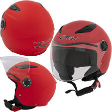 Casco Scooter Moto Ragazzo Bambino Protettivo ECE 22 06 Certificato Rosso Opaco
