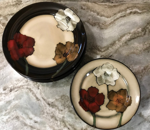Set piatti papaveri - set, 4
