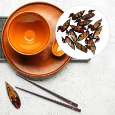  12 pezzi Statua di anatre mandarine Figurina decorativa Porta bacchette in