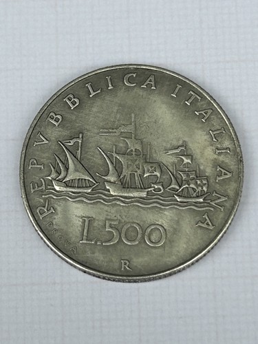 Moneta 500 lire italiane vele - moneta,