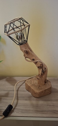 Lampada legno ulivo - lampada,