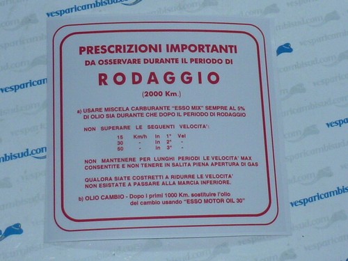 Adesivo rodaggio rosso miscela - adesivo,