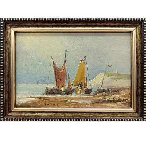 Seascape sailboat oil painting