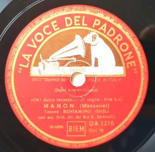 Beniamino gigli manon - gigli, /