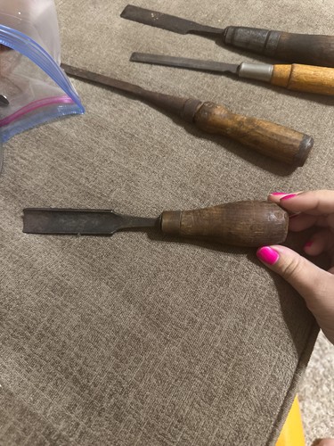 Antica sgorbia ciotola acciaio
