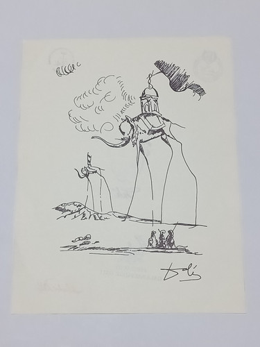 Salvador dali drawing paper - on,