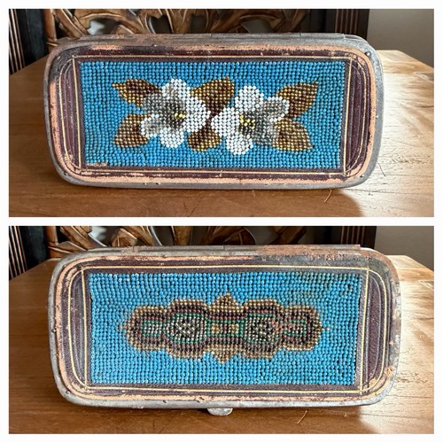 Antique biedermeier beaded - antique,