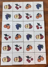 24 Piastrelle Vintage Frutta