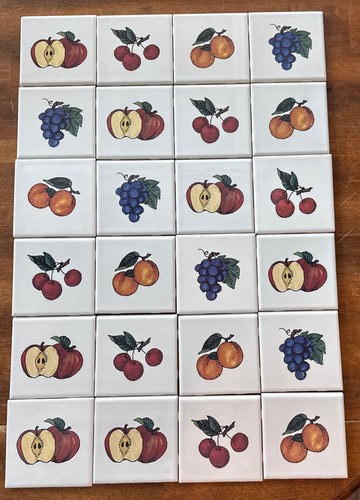 Piastrelle vintage frutta - 24,