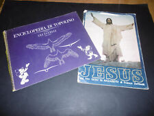 DUE ALBUM DI FIGURINE JESUS PANINI 1977 CON 46 FIGURINE ENCICLOPEDIA DI TOPOLINO