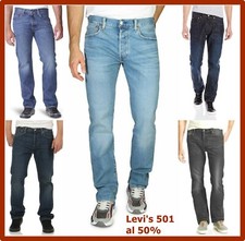 Levis 501 Jeans levi's uomo nuovi w28 29 30 31 32 33 34 36 denim regular chiari
