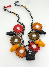 Collana stile vintage fiori in