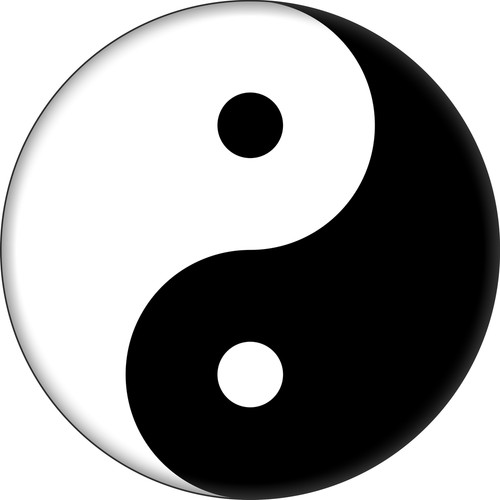 Magnete simbolo yin yang - yin,