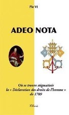 Adeo Nota von Pie VI | Buch |