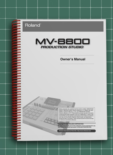Roland 8800 manuale - mv-8800, —