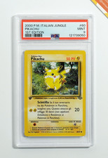 Pokemon PSA 9 Pikachu #60 1st Edition Jungle 2000 Italiano