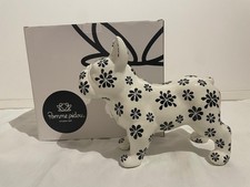 Bulldog francese in ceramica dipinta a mano marca Pomme Pidou colore bianco 