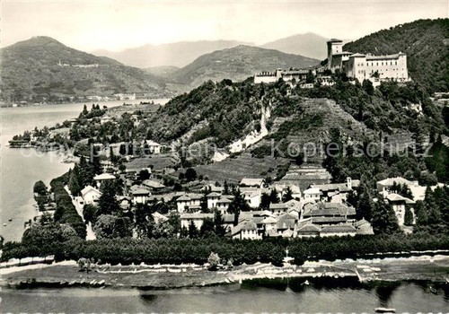 Veduta aerea angera lago - angera,
