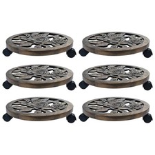 vidaXL Carrelli Portavasi 6 pz
