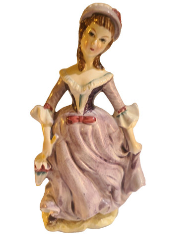 Statuina dama porcellana - in,